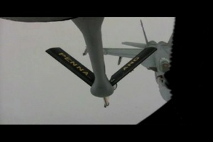 F/A 18 Hornet Aircraft Aerial Refueling Mission
