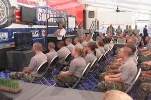 Hoosier Youth Challenge Academy Cadets Talk to Deployed Guardsmen