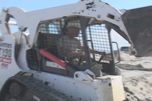 La. National Guard Assembles and Fills Hesco Baskets in Port Fourchon