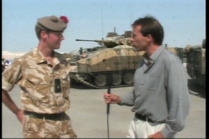 Maj. Bradford with BBC Reporter