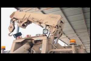 U.S. Soldiers Lift Fallen Trailor, Part 1
