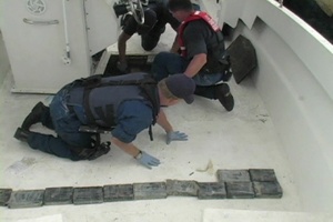 U.S. Coast Guard Cushing Seize Drugs Aboard La Buria