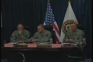 Maj. Gen. Lanza, Brig. Gen. Cox and Brig. Gen. Perna Press Confrences, Part