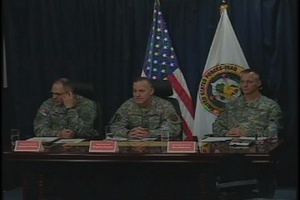 Maj. Gen. Lanza, Brig. Gen. Cox and Brig. Gen. Perna Press Confrences, Part