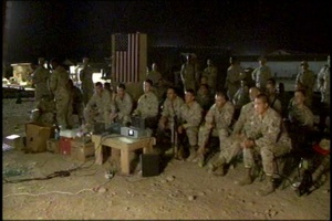 U.S. Marines Watch FIFA World Cup Soccer Match from Camp Leatherneck