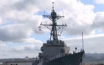 USS Sampson Arrives at JBPHH for RIMPAC