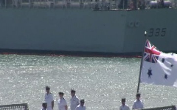HMAS Newcastle (FFG 06) Arrives at JBPHH for RIMPAC