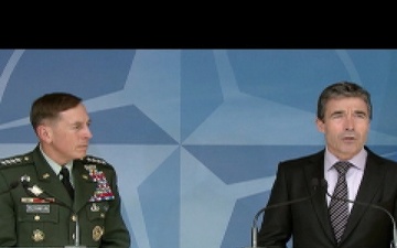 Gen. David Petraeus and NATO Sec. Gen. Anders Fogh Rasmussen-Press Briefing