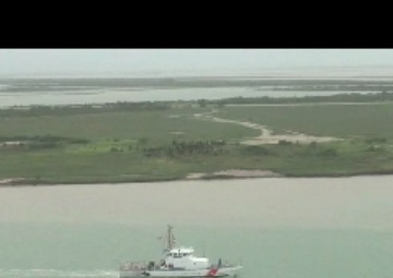 Corpus Christi Coast Guardsmen; State Reps Conduct South Padre Overflights