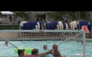 Sailors Participate in a Intertube Water Polo Tournament