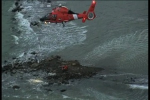US Coast Guard Rescues Three Children Stranded On Rocks By High Tide