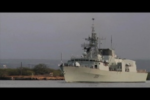 Canadian Navy Halifax FFH 335 Departs Joint Base Pearl Harbor Hickam