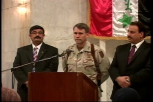 Maj. Gen. Batiste Tikrit Press Conference, Part 1