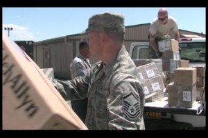 376 AEW Volunteers Deliver Medical Supplies