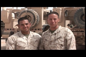 Lance Cpl. Antonio Bond and Cpl. Alfredo Contreras