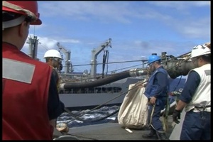 USS Freedom Performes Daytime Connected Replenishment