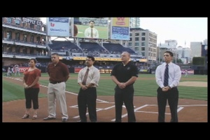 Opening Ceremony of San Diego Padres Baseball Game