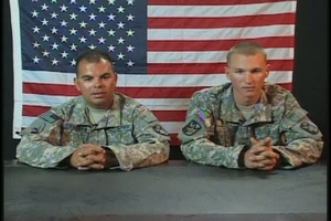 Spc. Zack Beguli and Spc. Allen Cranford
