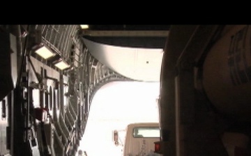 Helium Truck Loaded onto C-17 Globemaster