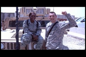 Senior Airman Joquanna Wengerd and Staff Sgt. Daniel Drake