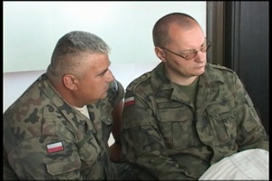 K-FOR and Kosovo Security Forces conduct an inspection of a battery factory