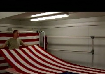 Mortuary Affairs Prepares Flag, Short Package