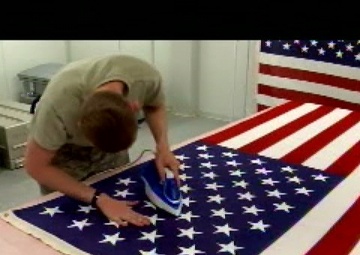 Mortuary Affairs Prepares Flag, Long Package