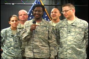 Spc. Jackson, Annette Sabado, SSgt. Chris Roth, Sfc. Watson, Sgt. Hartnett