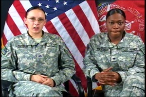 Spc. Jasmine Williams and Pfc. Margaret Parrish