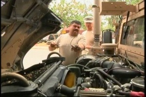 Soldiers Maintain Vehicles