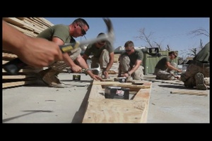 Marines Construct Building at Kajaki Dam