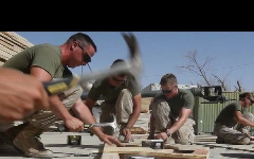 Marines Construct Building at Kajaki Dam