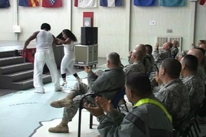 Maria Costa Performs for U.S. Soldiers