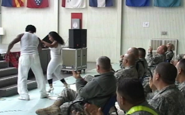 Maria Costa Performs for U.S. Soldiers