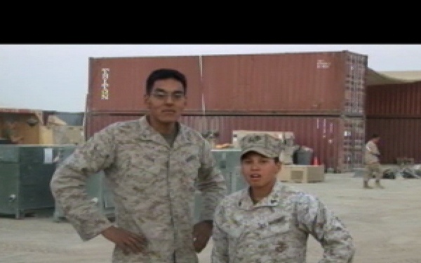 Marine Cpl. Samantha Faniel and Lance Cpl. Teo Cook