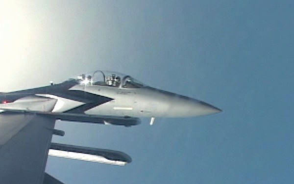 HRJ 50-50 Bio-Fuel Test F-15E Aerial Footage