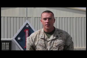 Sgt. Chuprevich Wishes Camp Pendelton Marines Happy Birthday