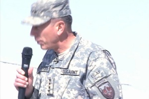 Gen. Petraeus Performs Re-enlistment Ceremony at Camp Mike Spann, Part 1