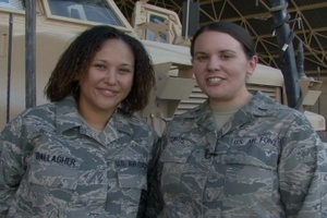 Staff Sgt. Lora Gallagher and 1st Lt. Kimberly Curtis