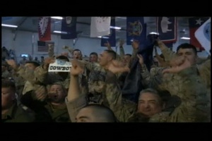 I-MEF Marines During Live Telecast of NFL Game