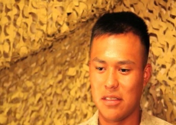 US Marine, Descendant of Navajo Code Talker Speaks to Military Reporter