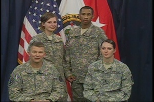 Brig. Gen. Jeffrey Buchanan, Spcs. Carroll and Williams and Pfc. Vance