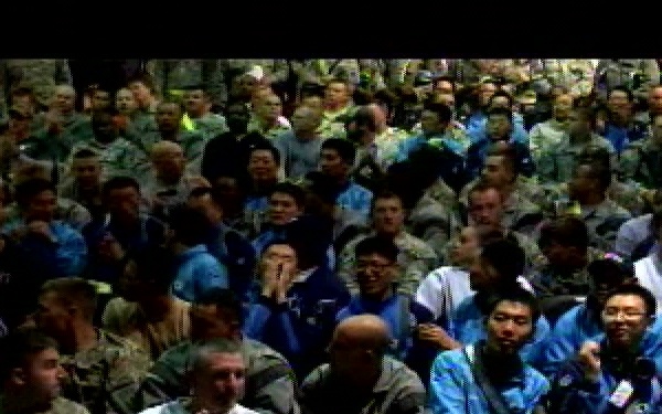 Redskin Cheerleaders Visit Bagram for X Bowl 2010, Short Version