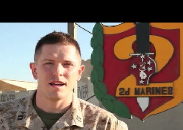 Deployed Marine gives shoutout to Carolina Panthers