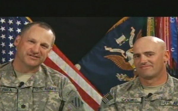 Lt. Col. Greg Sierra, Sgt. Maj. Shawn Cook