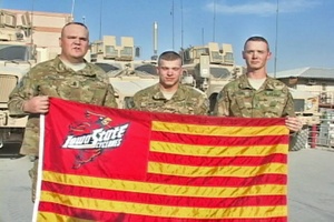 Sgt. Trae Blessing, Spc. Josh Sawyer, 1st Sgt. Corey Westra