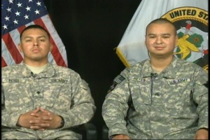 Sgt. Alexander Reyes and Spc. Euri Reyes (in Spanish)