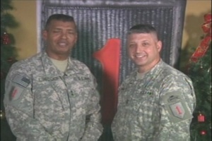 Maj. Gen. Vincent Brooks and Command Sgt. Maj. Jim Champagne