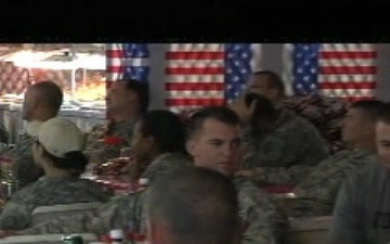 Soldiers Watch Army vs. Navy Football Game at FOB Warhorse