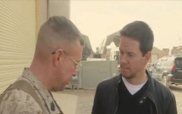 Mark Wahlberg Visits Camp Leatherneck